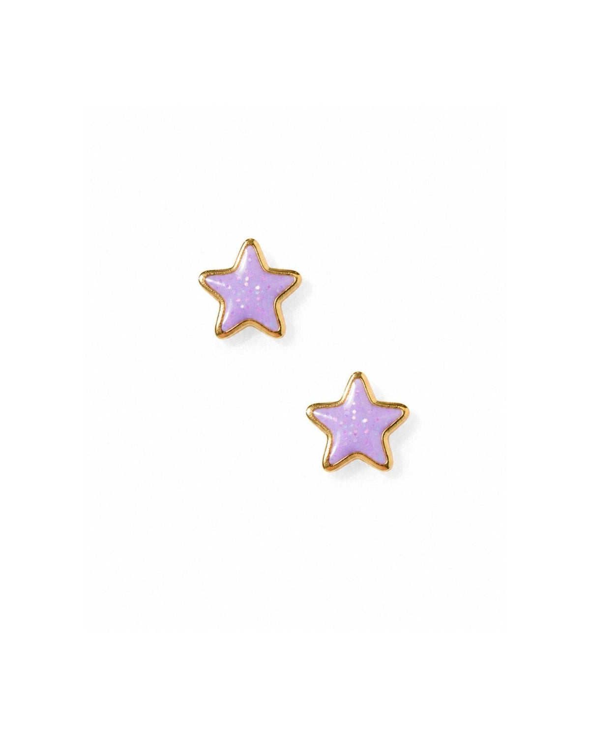 Screwback Stud Earrings - Nora Star Purple