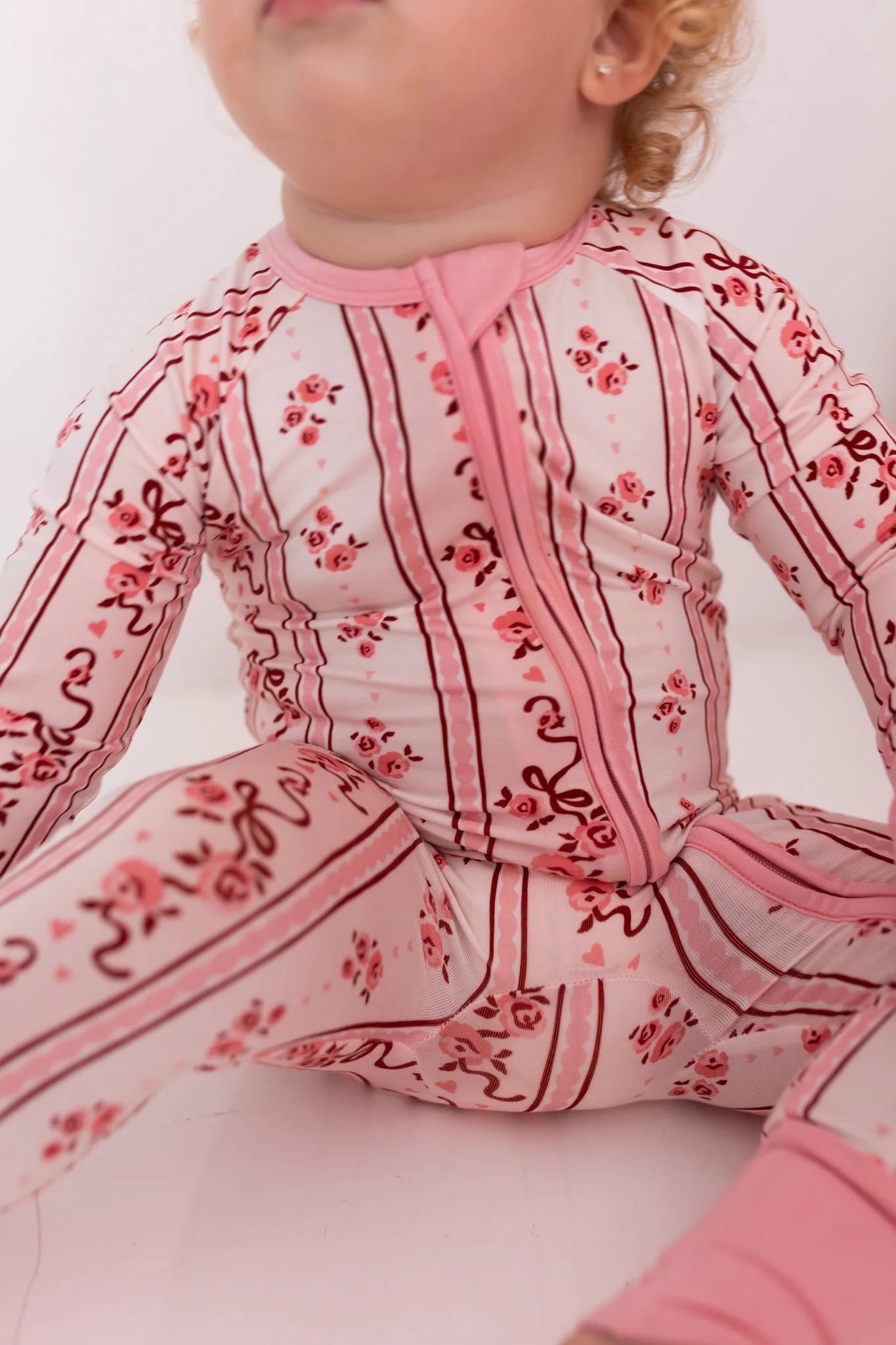 Vintage Love Zipper Romper - In My Jammers