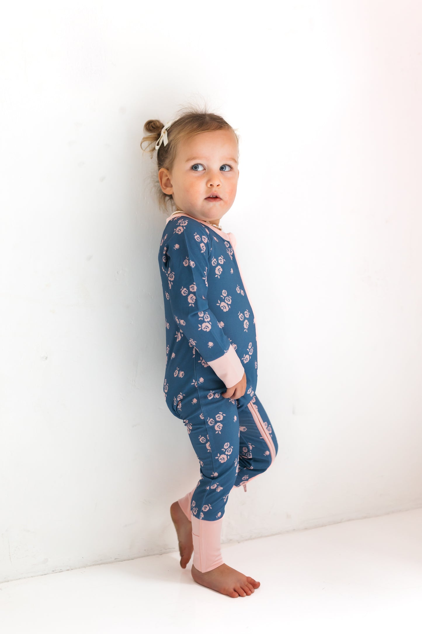 Madelyn Floral Zipper Romper - In My Jammers
