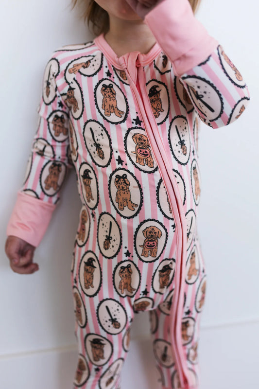 Howl-o-Ween Pups Zipper Romper - In My Jammers