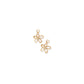 Diamond Flower Charm: Pair