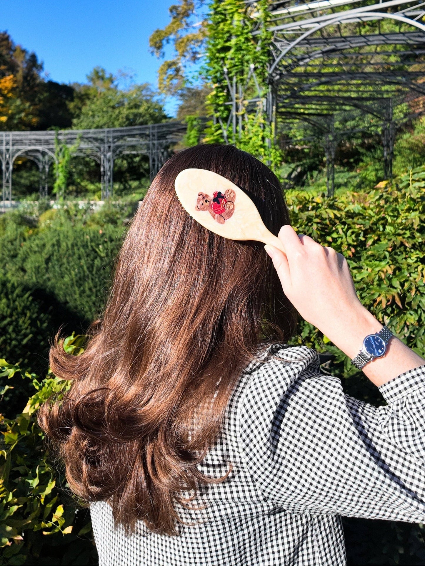 Hand-Painted Love Teddy Amazing Hair Day Brush | Eco-Friendly