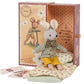 Levlovs Mouse Noah in Stamp Holder Box with Bedding