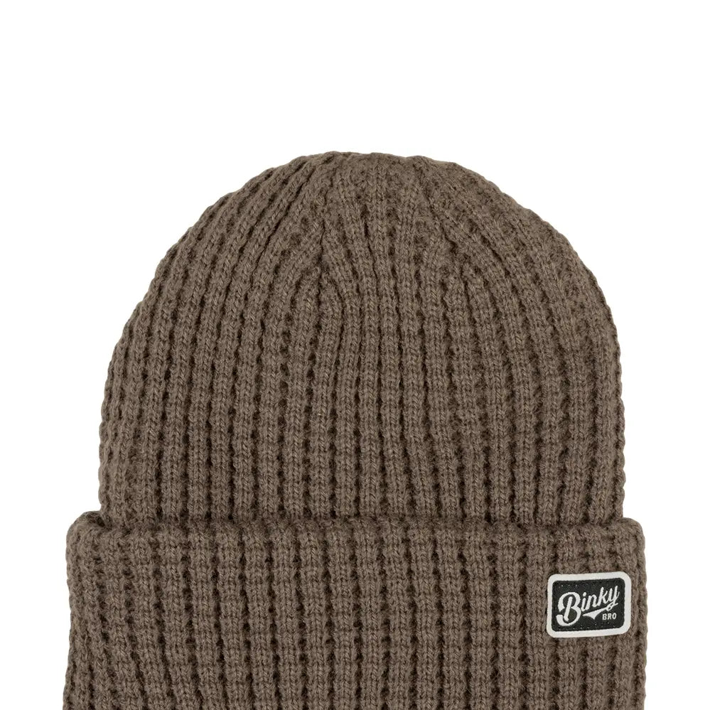 Kids Beanie Waffle- Chocolate Brown - Binkybro