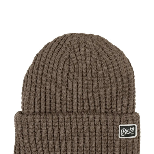 Kids Beanie Waffle- Chocolate Brown - Binkybro