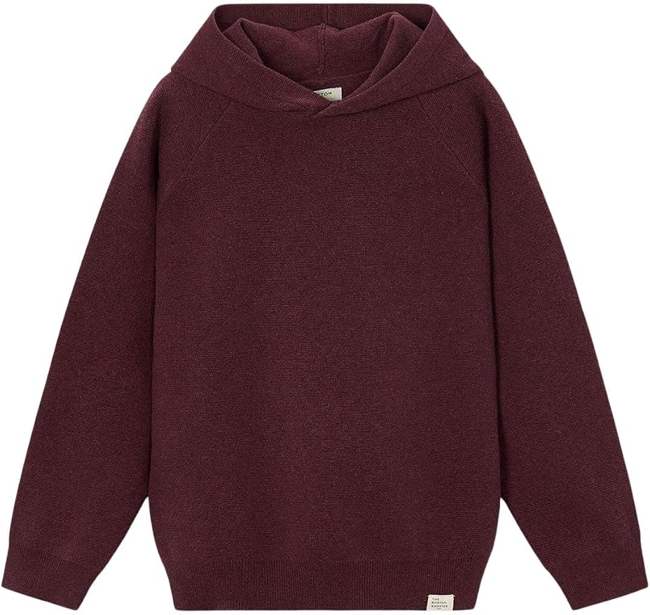 Boston Kids Hooded Sweater-Burgandy