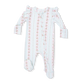 2 Way Ruffle Sleeve Zipper Footie - Antoinette Stripe - Angel Dear