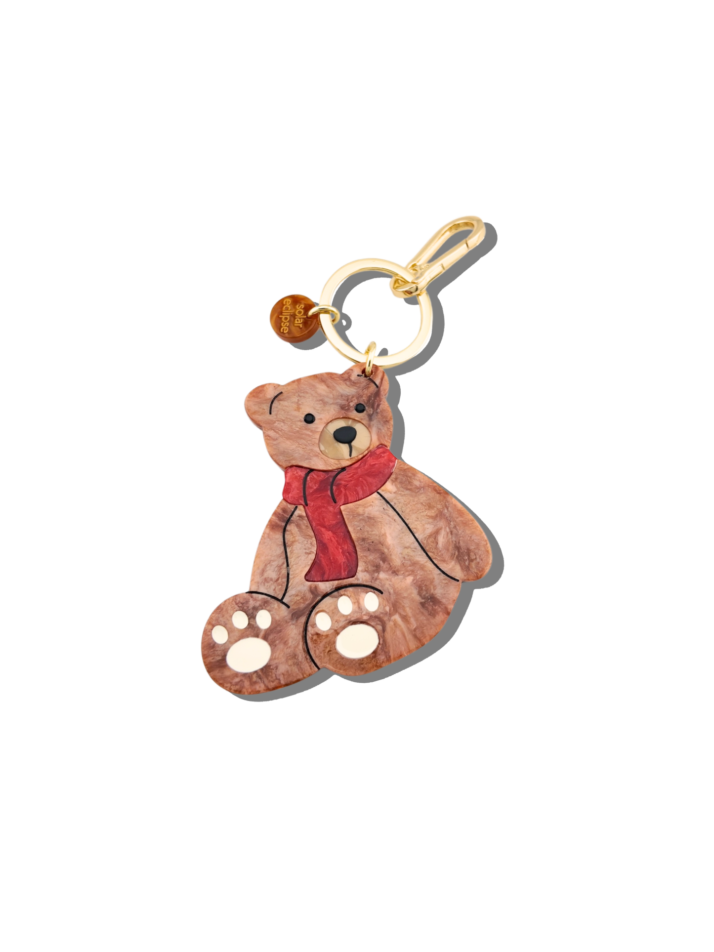 Hand-painted Teddy Bear Bag Charm + Keychain