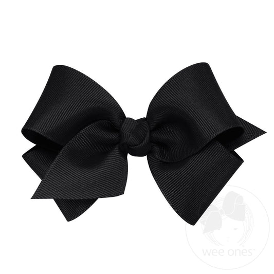 Small Classic Grosgrain Hair Bow Black