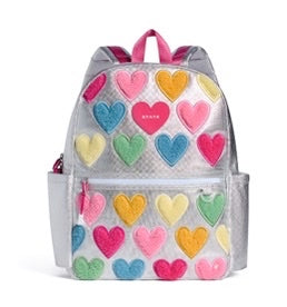 Nylon Puffer Kane Backpack- Metallic | Happy Fuzzy Hearts - State Bags
