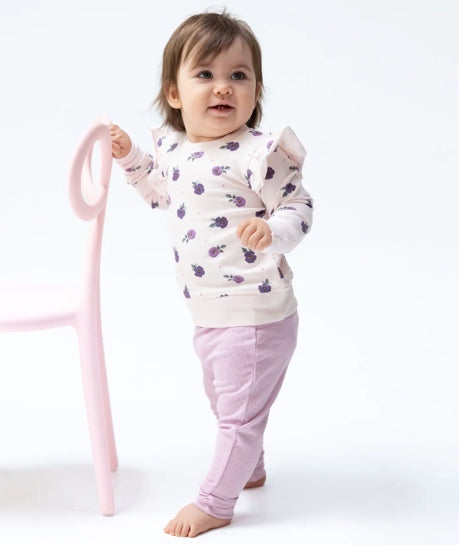 Ruffle Sweatshirt and Legging-Violetta Floral