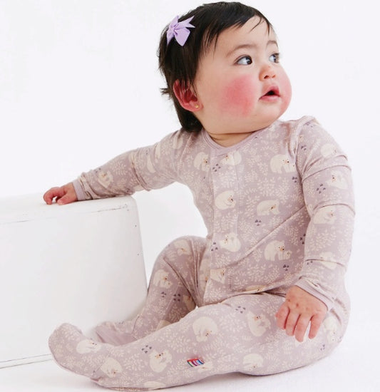 cuddle club modal magnetic footie - Baby Sweet Pea's Boutique