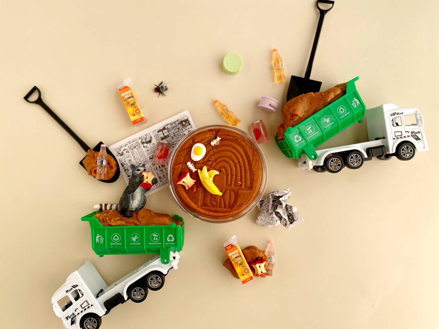 Garbage (Root Beer) KidDough Play Kit - Earth Grown KidDoughs (KidDoughs by EGKD)