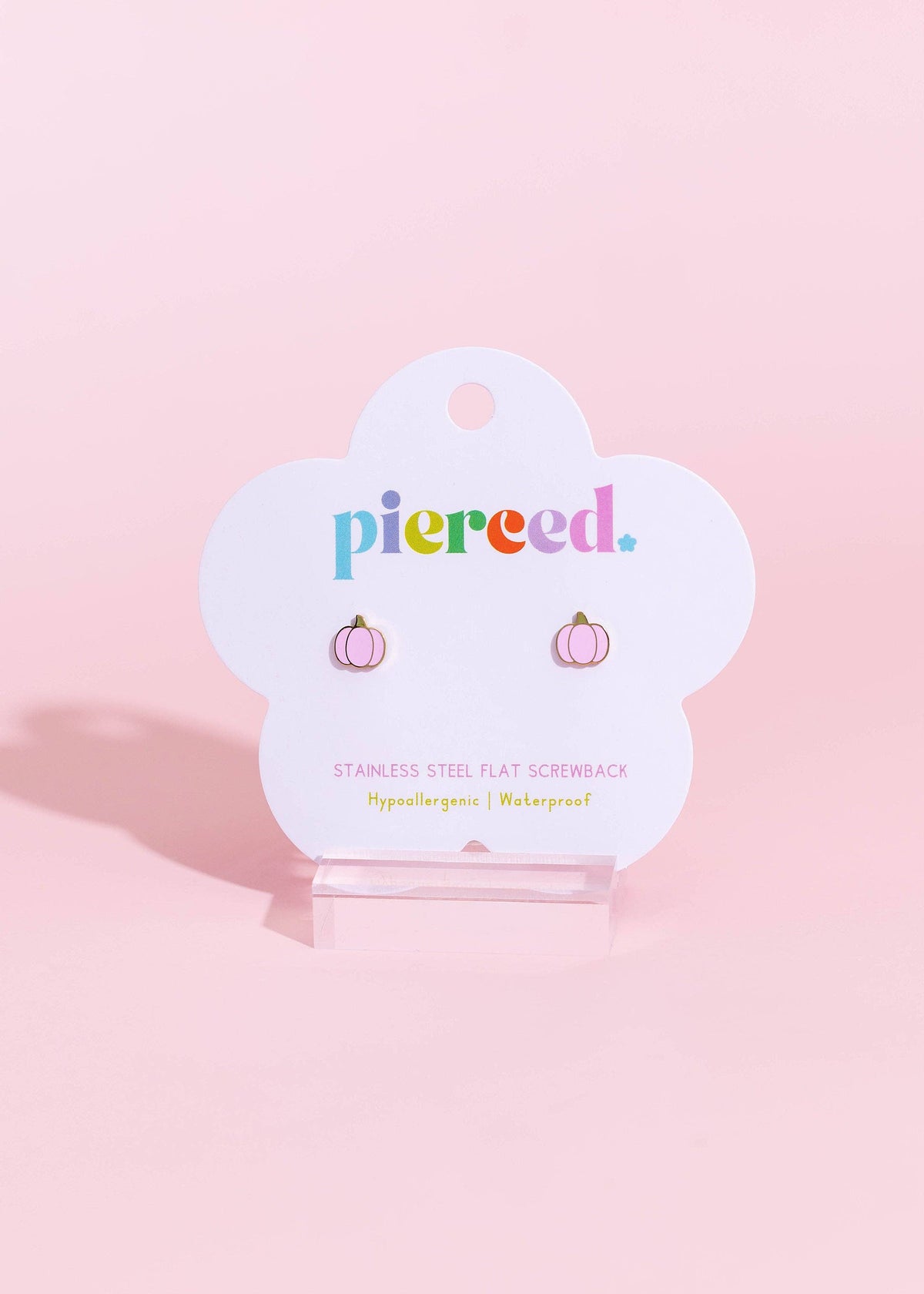 Pink Pumpkin Studs