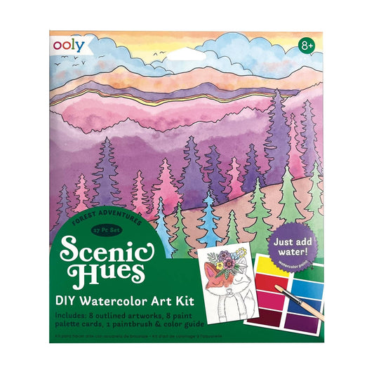 Scenic Hues: D.I.Y. Watercolor Art Kit - Forest Adventure (1