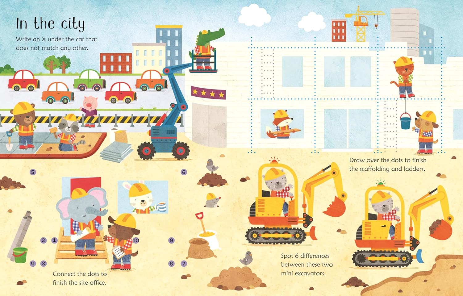 Wipe-Clean Construction Site Activities - Usborne