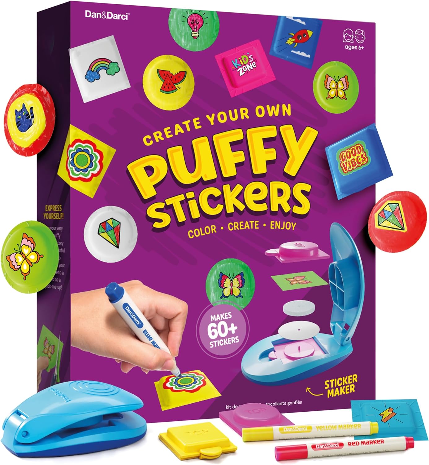 Dan&Darci 3D Puffy Sticker Maker Kids' Craft Kit - Dan&Darci