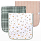 Copper Pearl Premium Baby Burp Cloths 3-Pack - Wilder