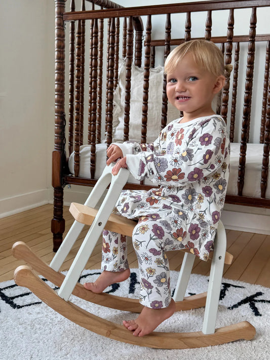 Fleece Two Piece Ruffled Sweatsuit - Bouquet