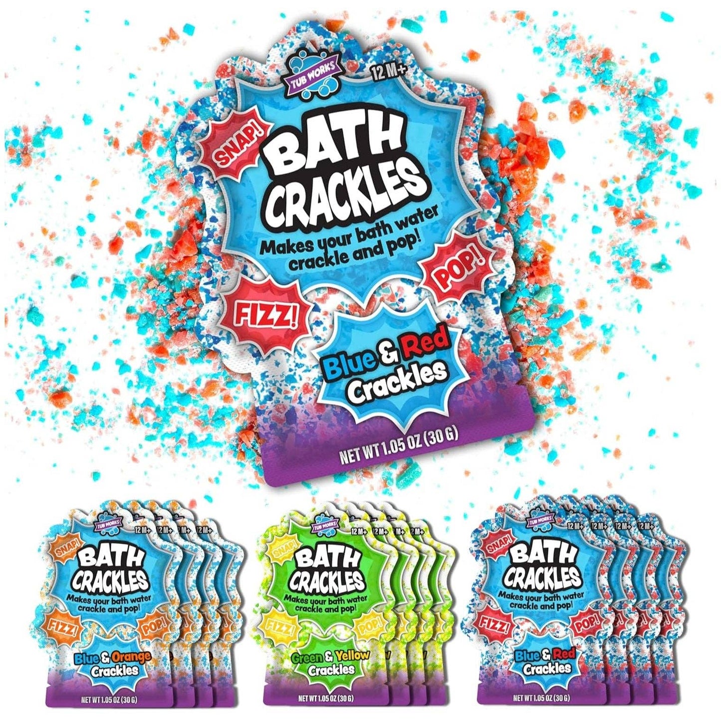 Tub Works® Bath Crackles Bath Toy, Variety 12 Pack - Tub Works LLC