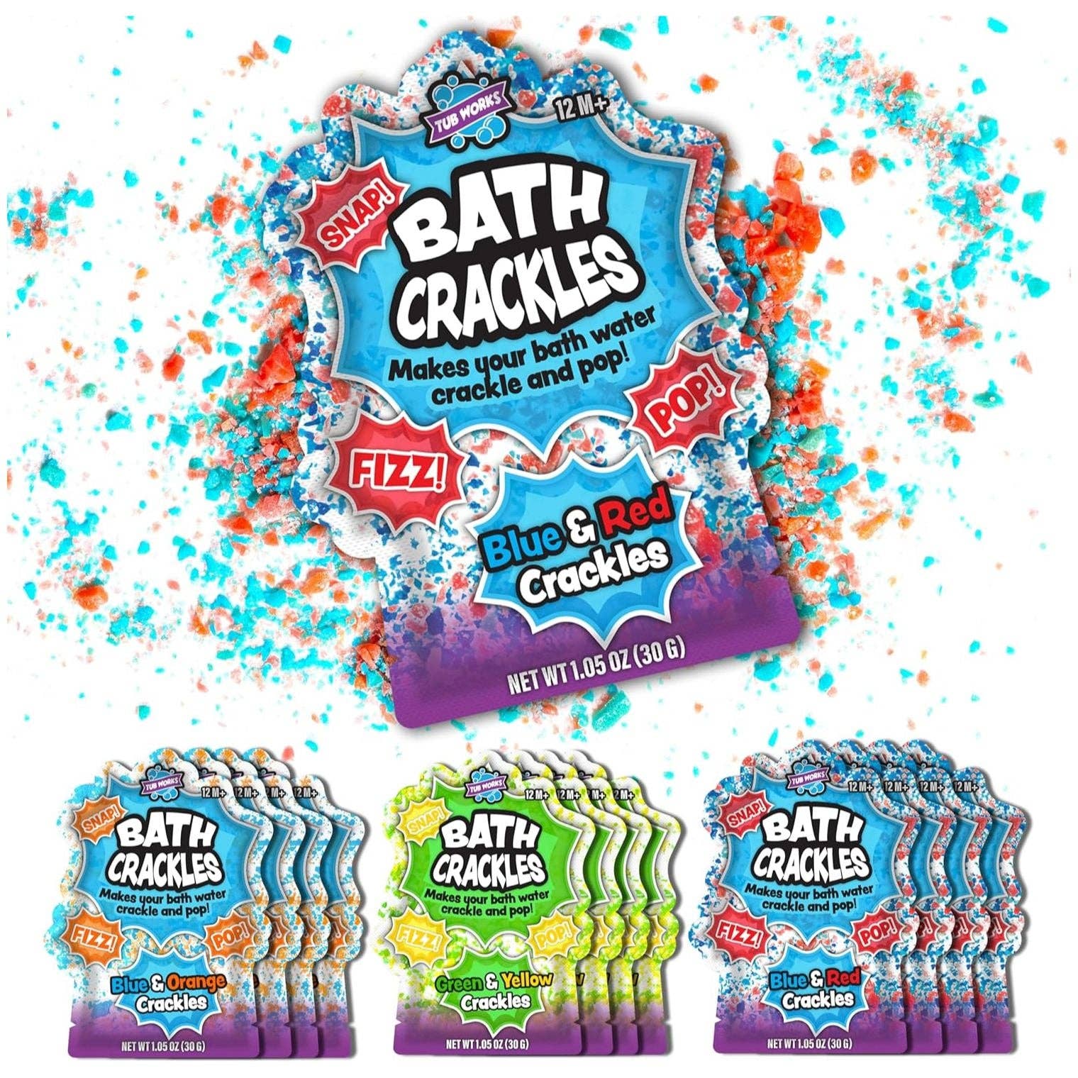 Tub Works® Bath Crackles Bath Toy, Variety 12 Pack - Tub Works LLC