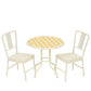 Table and Chairs Sunny Yellow Floral Pattern