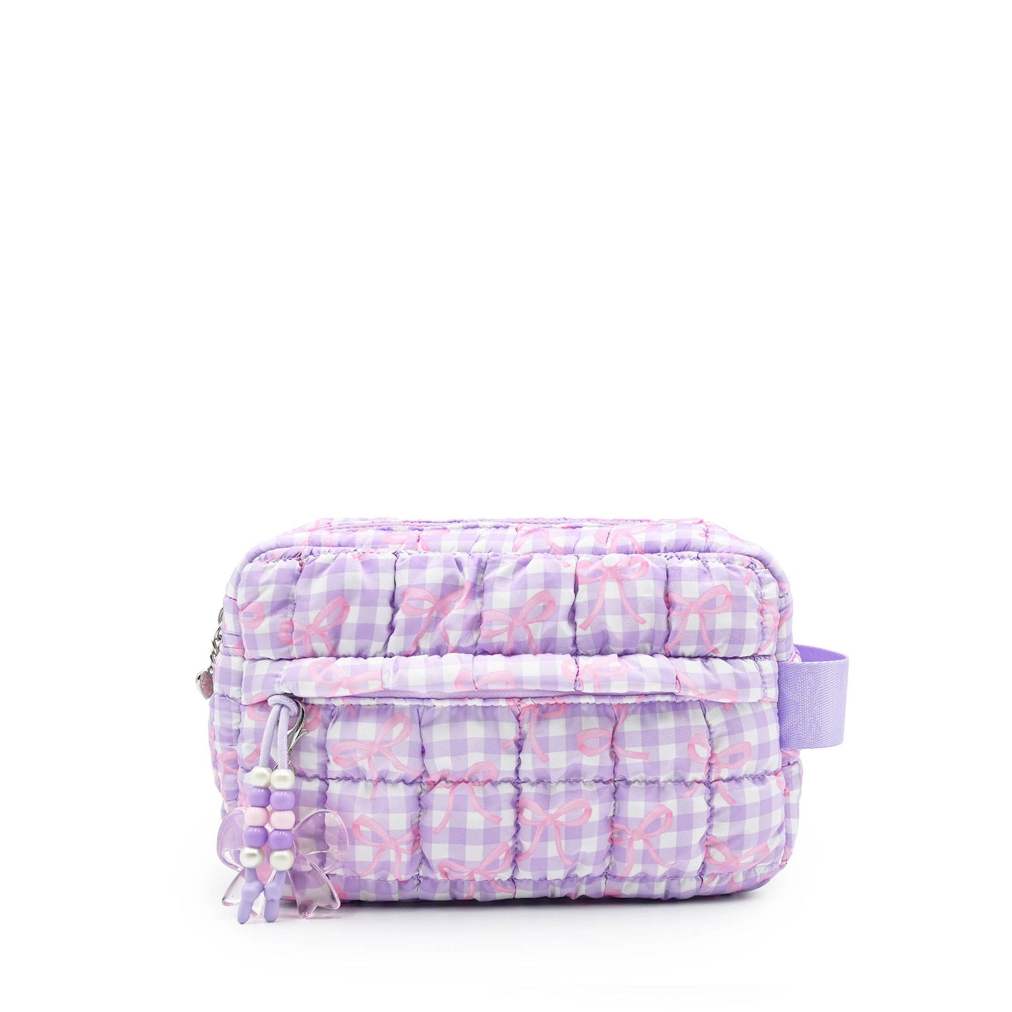 Quilted Scrunchies Gingham Bow Printed Pouch