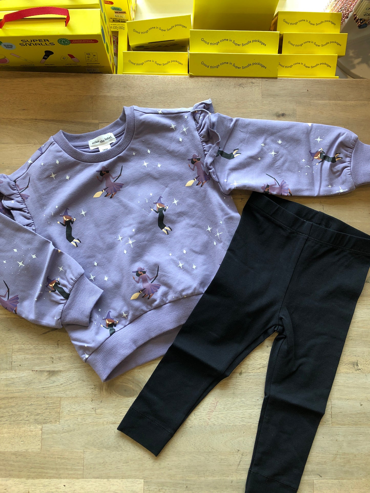 Witches Glow-in-the-Dark Print on Twilight Sweatshirt and Pants Set - Miles The Label