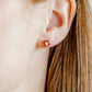 Screwback Stud Earrings - Football Heart