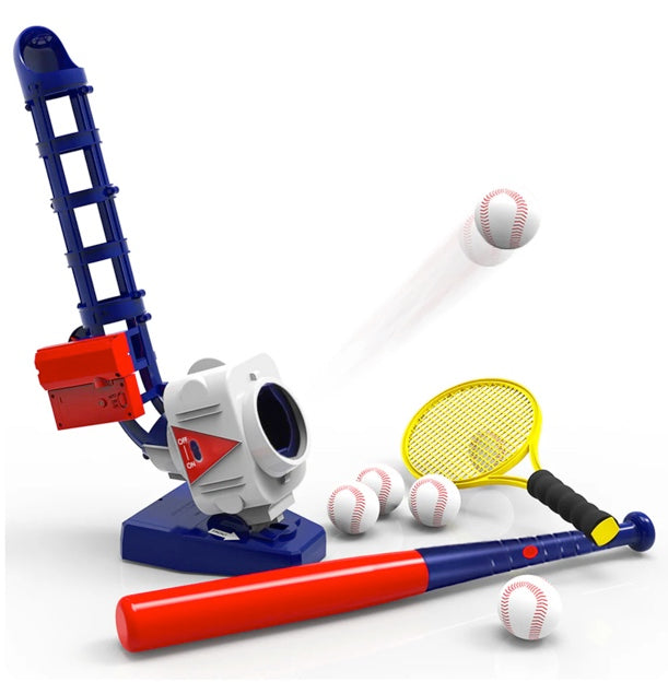 2 in 1 Baseball & Tennis Pitching Machine Active Training Toys Set