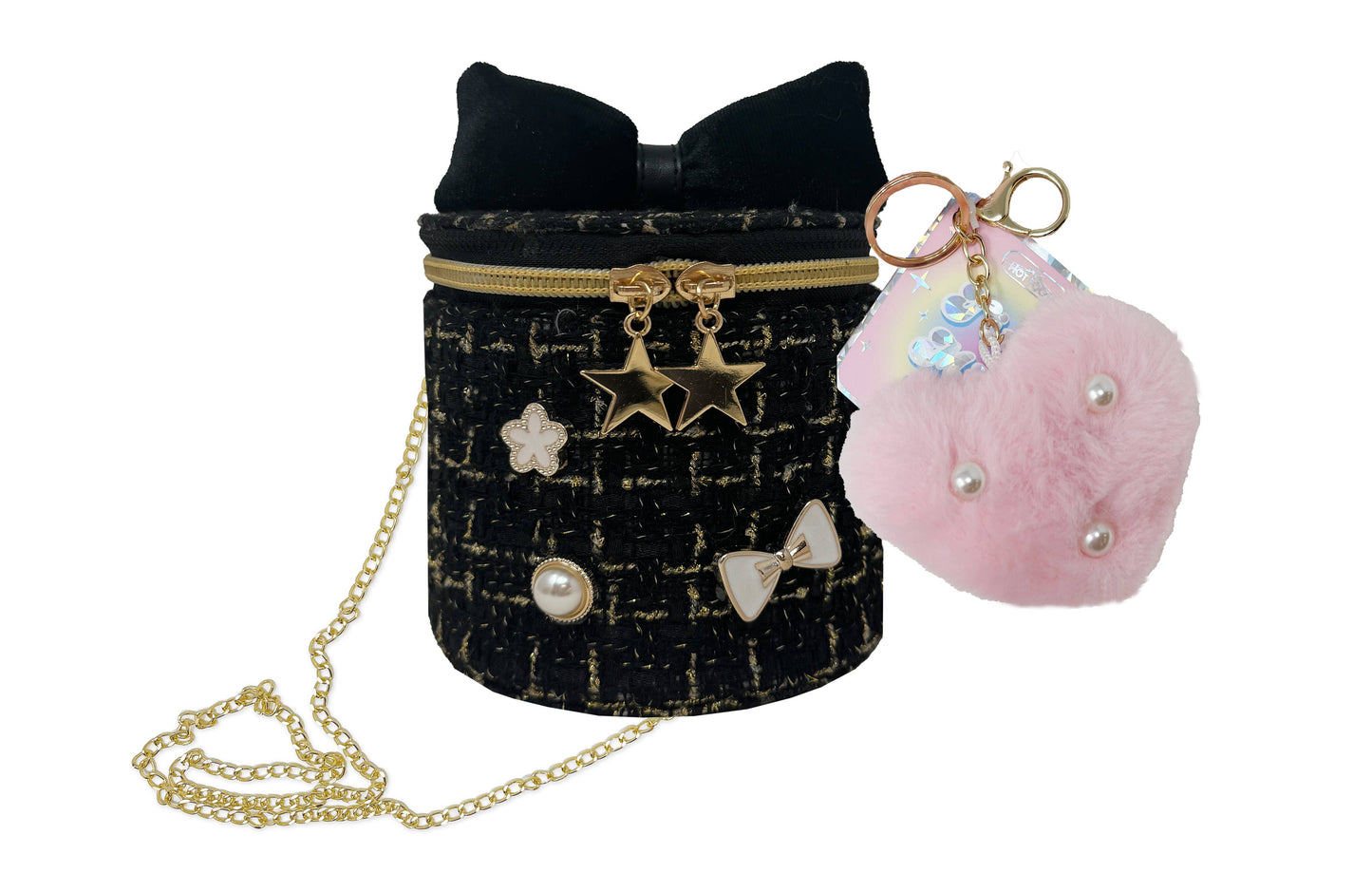 Tiny Mini Fashion Bag with Keychain, Good Day