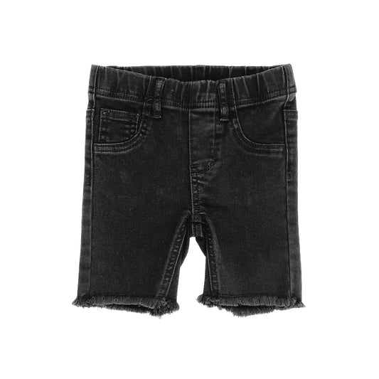 Denim Shorts- Black