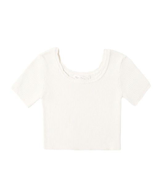 SCALLOP TEE NATURAL