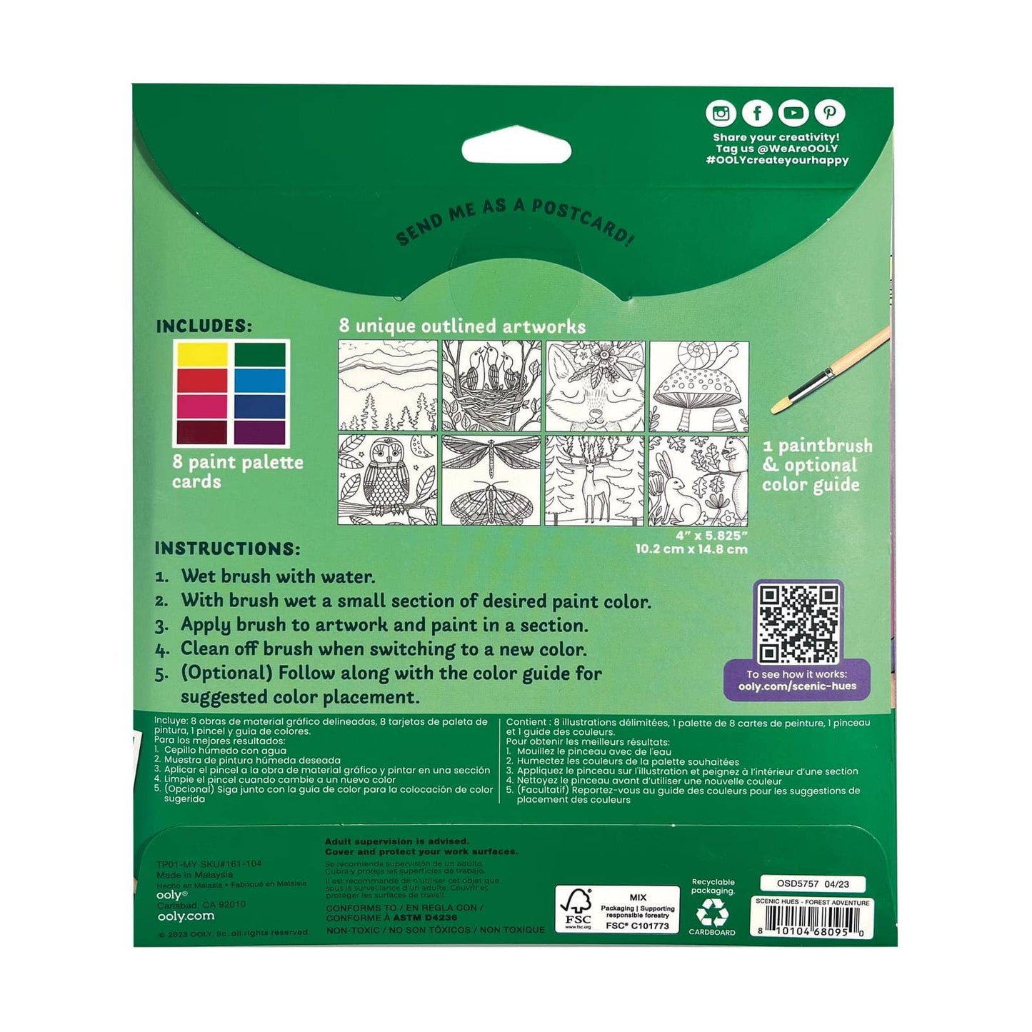 Scenic Hues: D.I.Y. Watercolor Art Kit - Forest Adventure (1