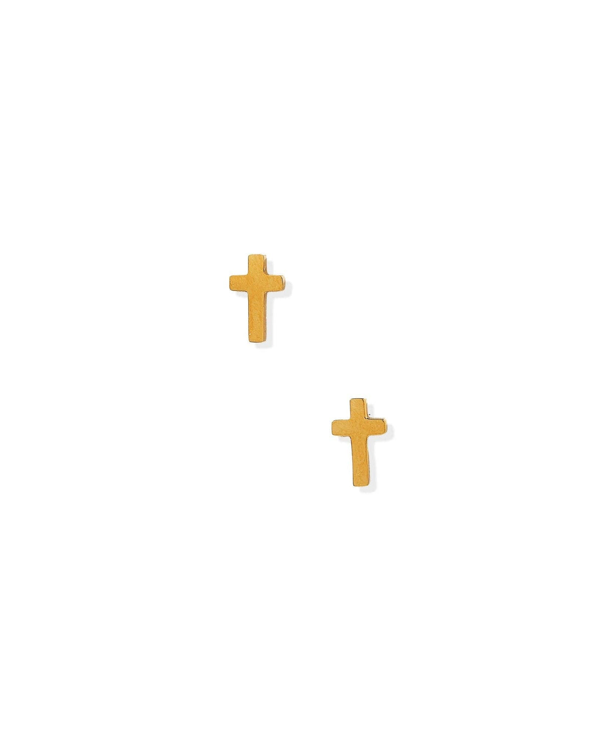 Screwback Stud Earrings - Catherine Cross Gold