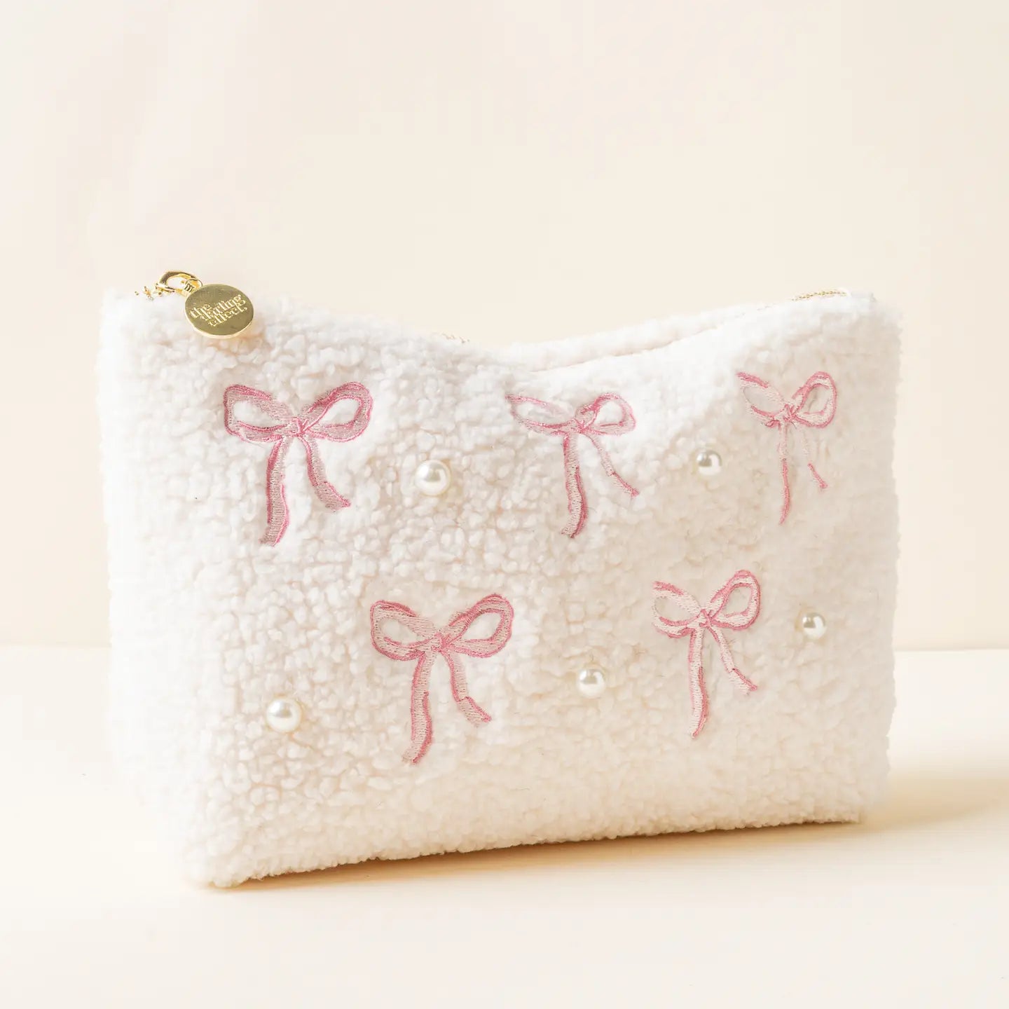 Teddy Pouch-Bows Pink - The Darling Effect