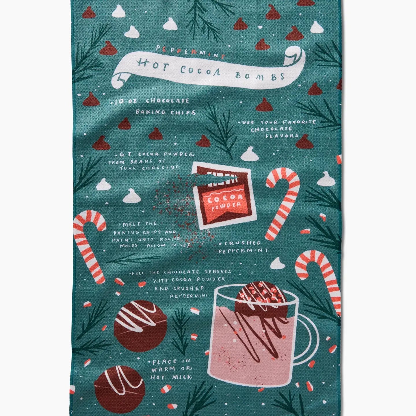 Hot Cocoa Bomb Tea Towel