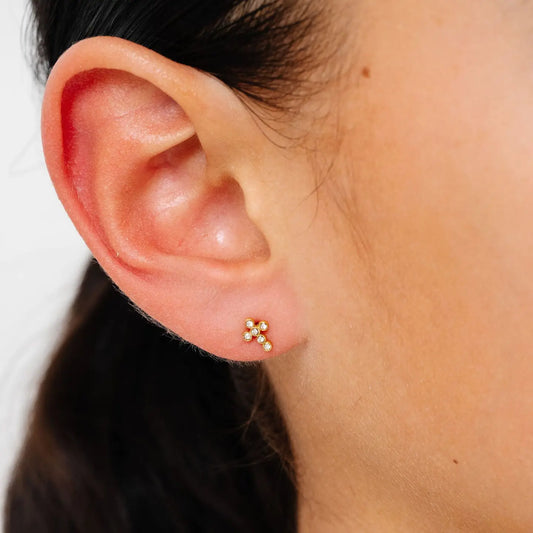 Diamond Cross Studs - Baby Sweet Pea's Boutique