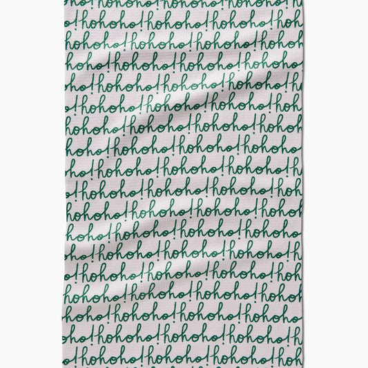 Ho Ho Holiday Green Tea Towel