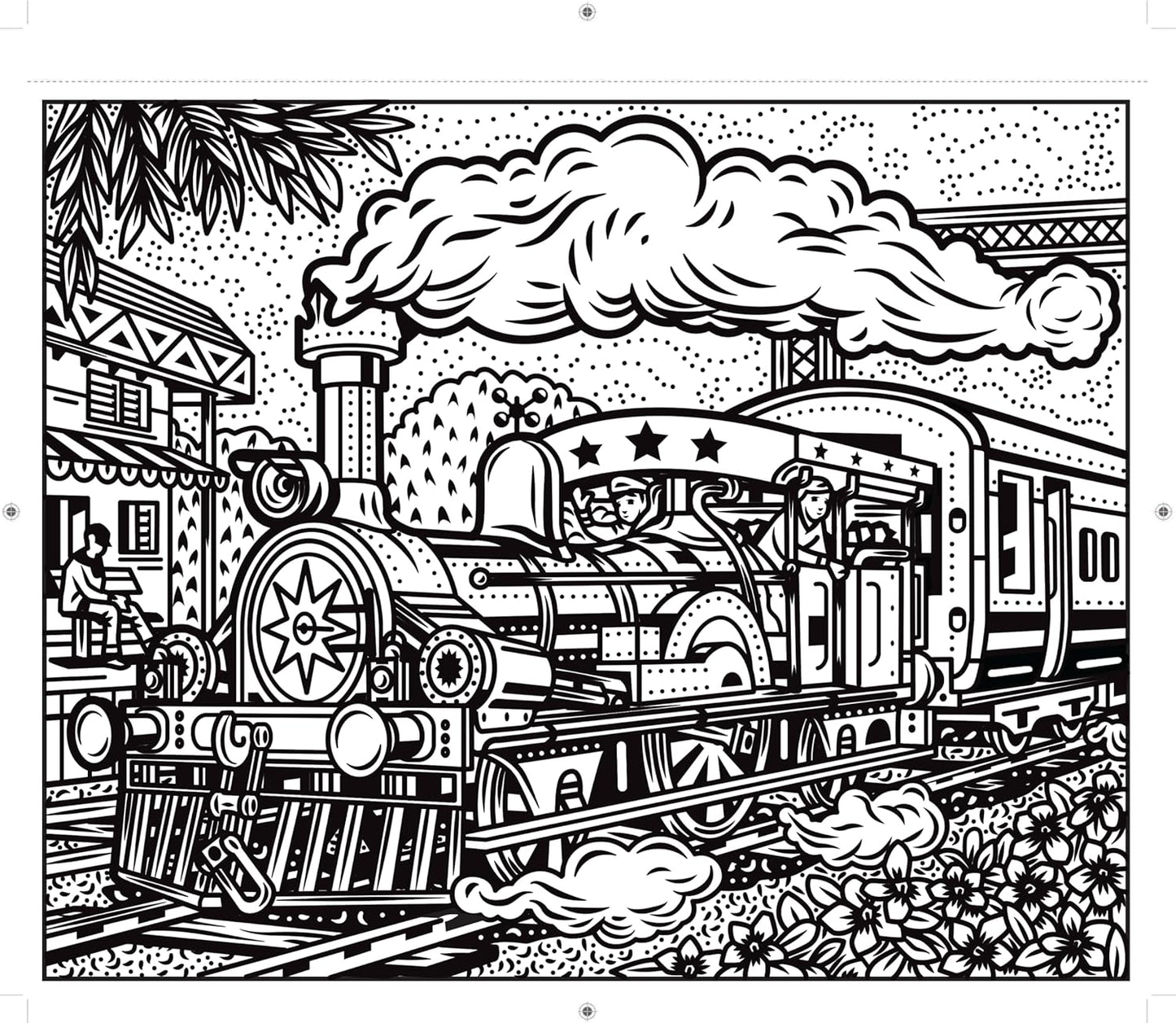 Trains Magic Painting Book