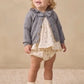 Ruffle Collar Cardigan Heathered Slate