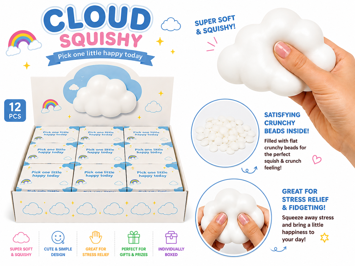 Plain White Cloud Crunchy Squishy