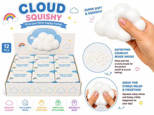 Plain White Cloud Crunchy Squishy - Modek Sports