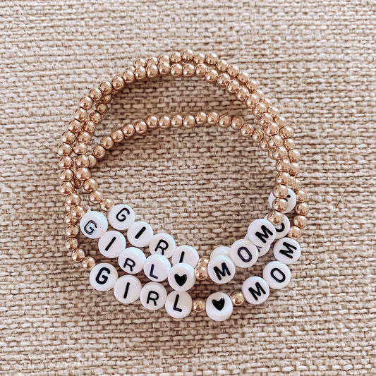 Girl Mom Bracelet: Girl Mom - LOLA MAGNOLIA