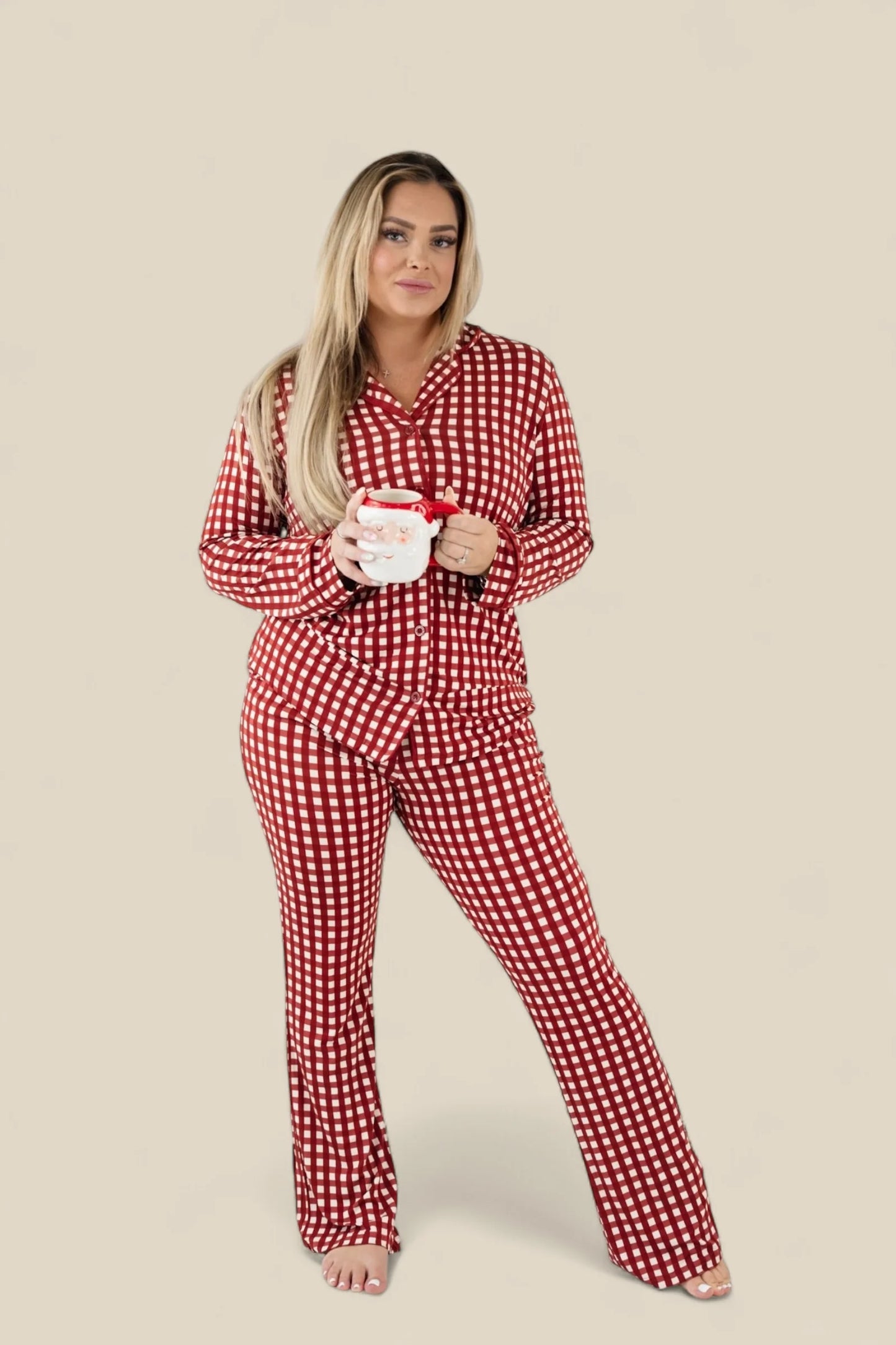 Peppermint Plaid Women's Dream Flare Set