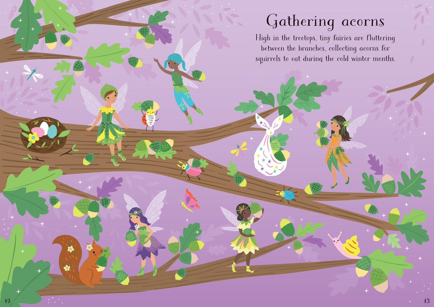 Little Sticker Dolly Dressing Woodland Fairies - Usborne