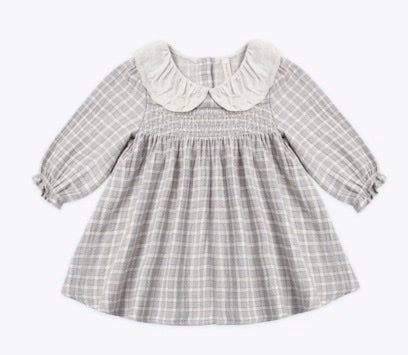 Callie Dress Blue Gingham - Quincy Mae