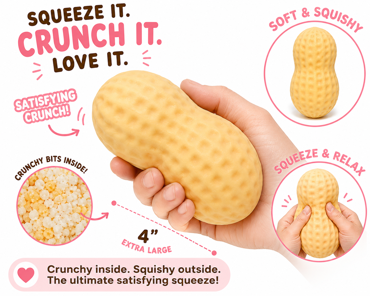 Peanut Crunch Squishy Toy