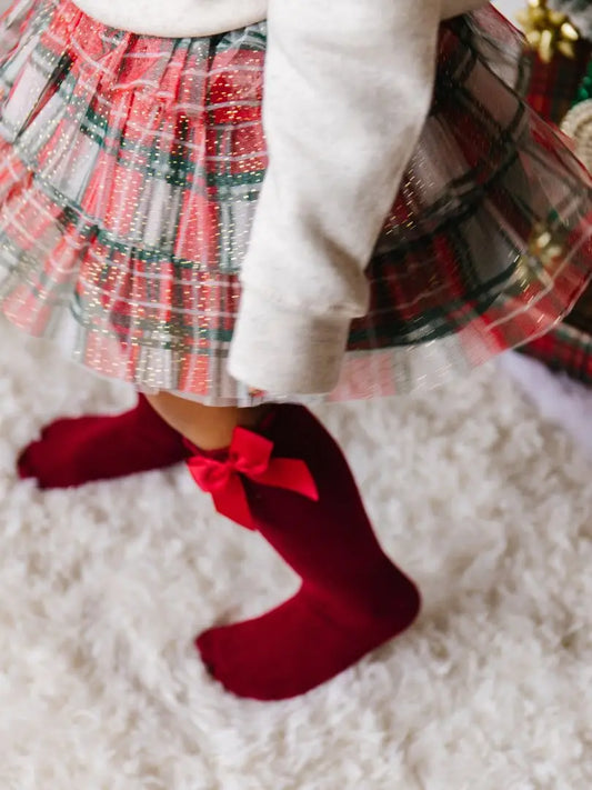 Christmas Plaid Tiered Tutu= Dress Up Skirt - Holiday Tutu - Sweet Wink