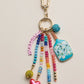 Colorful Pickleball Paddle Keychain | Beaded Bag Charm